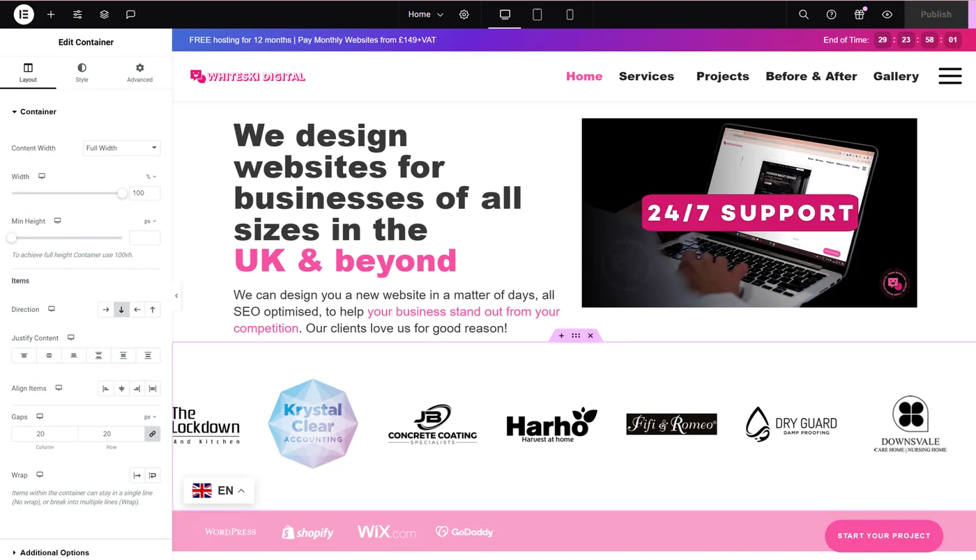 Elementor vs HTML Blog article for businesses
