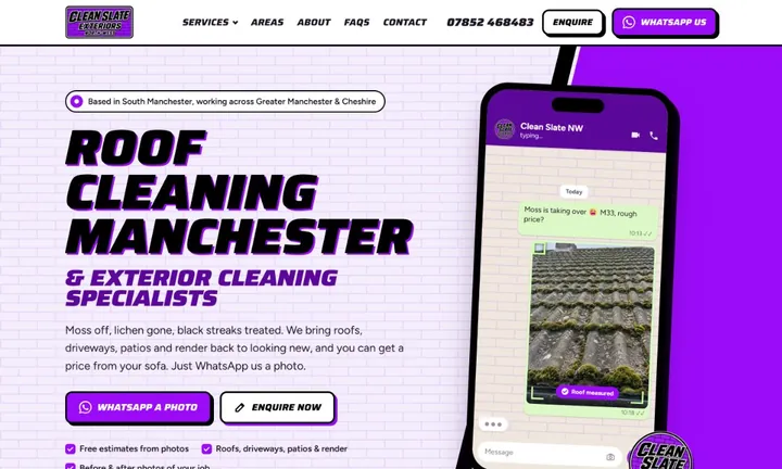 Clean Slate North West homepage