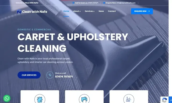 Clean with Nafe homepage