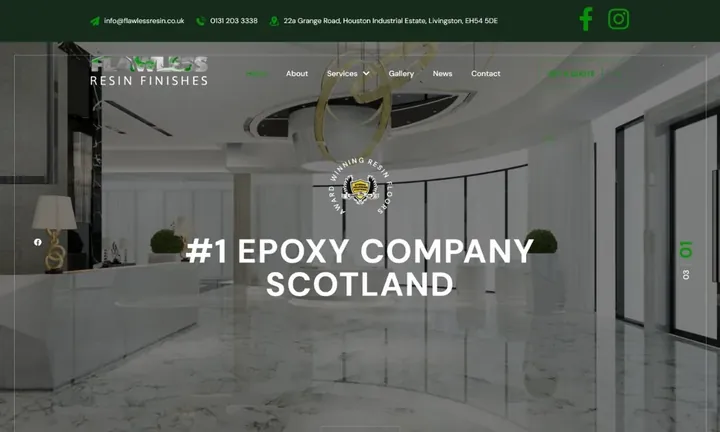 Flawless Resin homepage