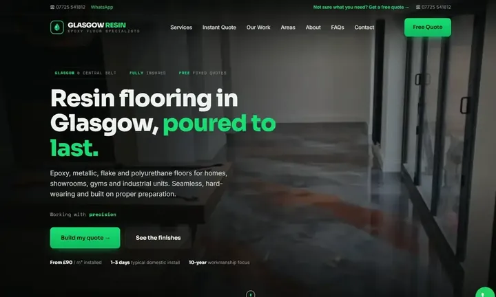 Glasgow Resin homepage