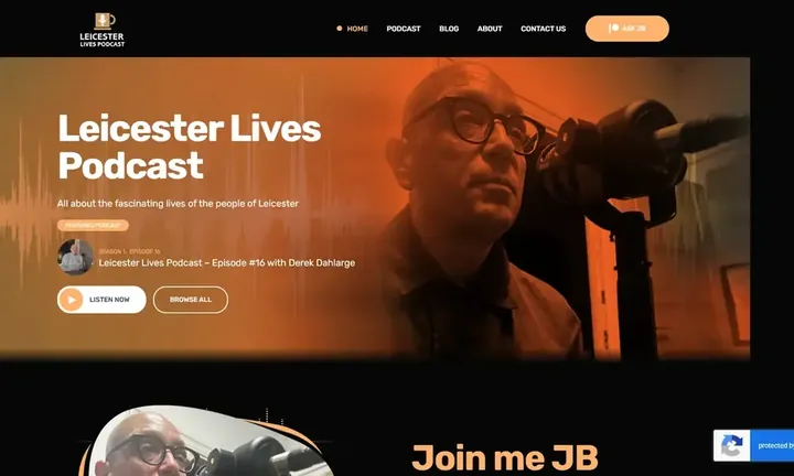 Leicester Lives Podcast homepage