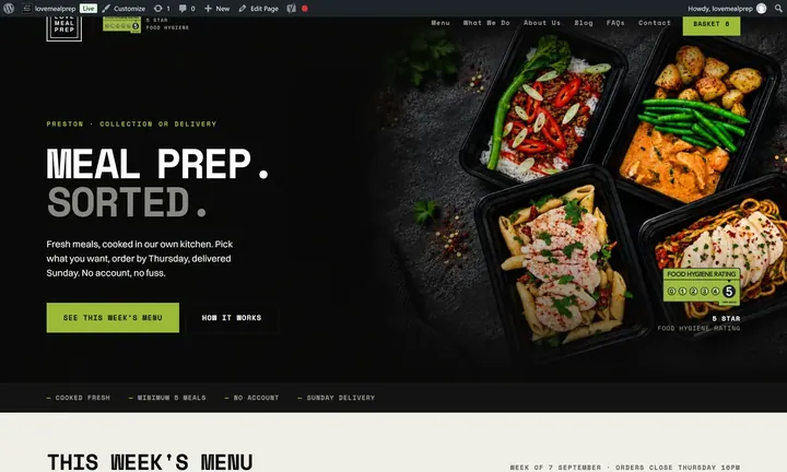 Love Meal Prep homepage