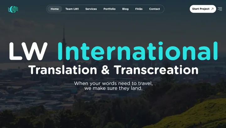 LW International homepage