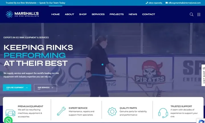 Marshall's International homepage