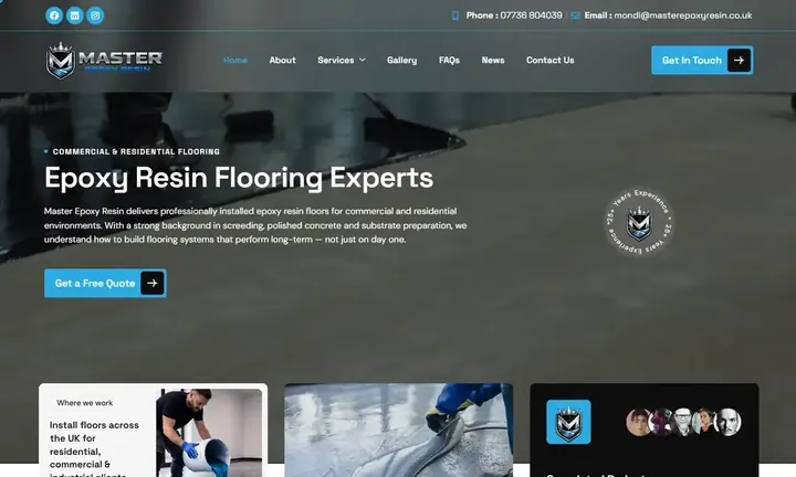 Master Epoxy Resin homepage