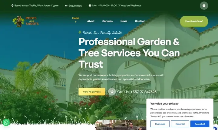 Roots & Shoots homepage