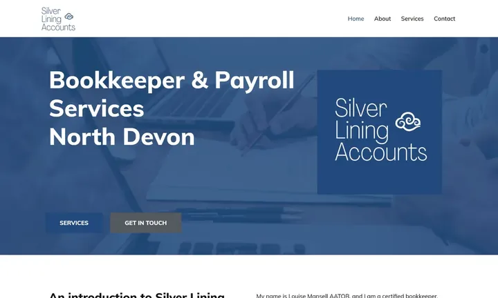 Silver Lining Accounts homepage