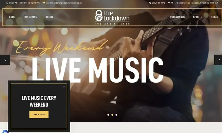 The Lockdown Pub and Kitchen homepage