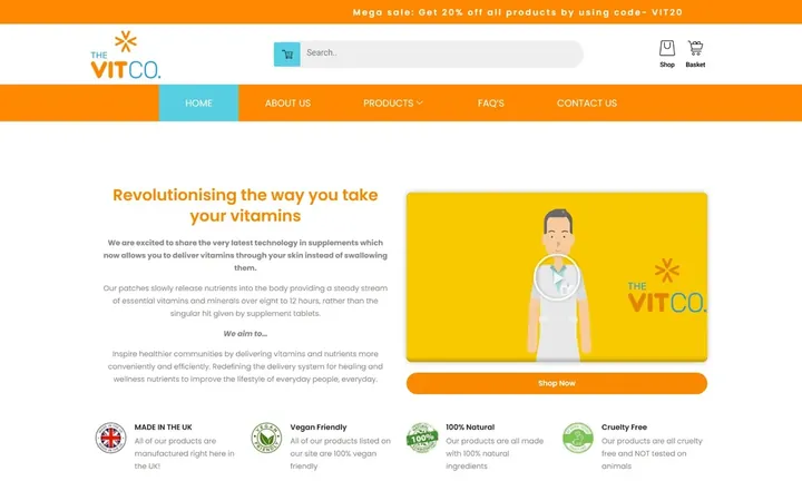 TheVitCo homepage