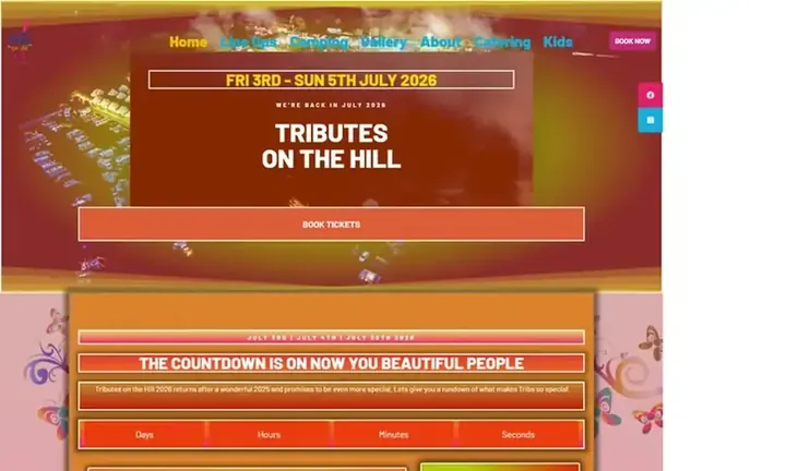 Tributes on the Hill homepage