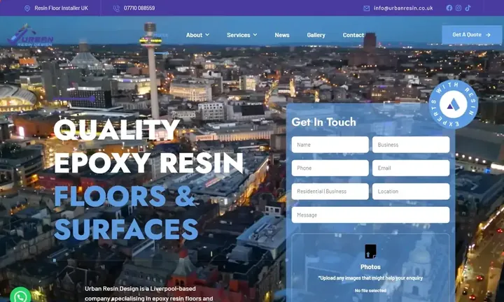 Urban Resin homepage