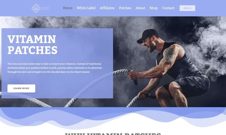 Vitamin Patches UK homepage