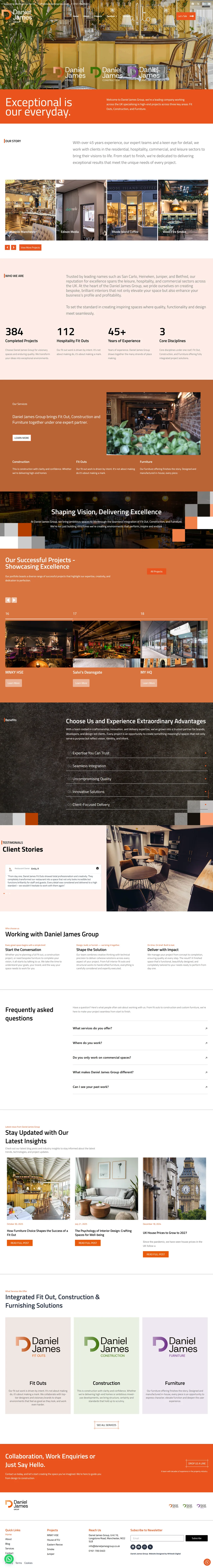 Daniel James Group homepage