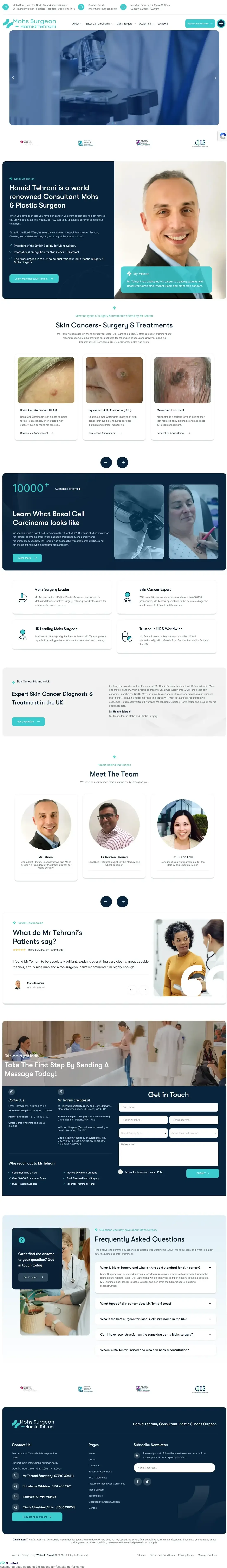 Mohs Surgeon Hamid Tehrani website homepage