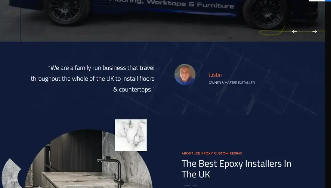 JCE Custom Epoxy Resins homepage