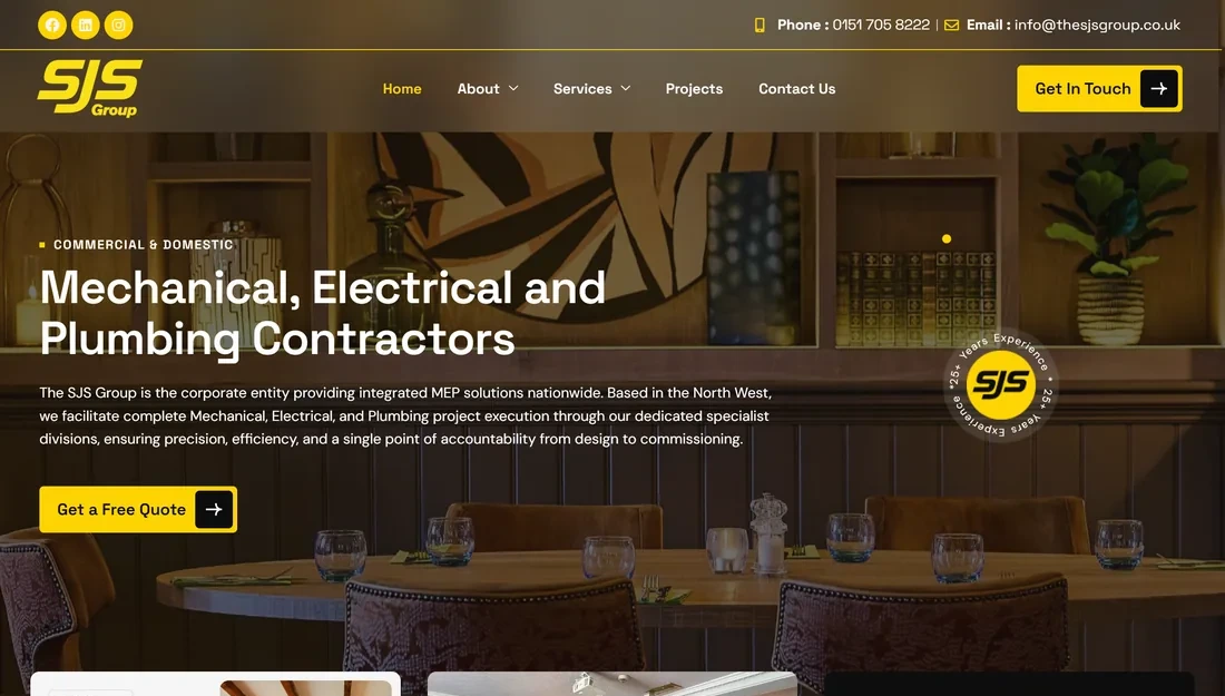 SJS Group homepage